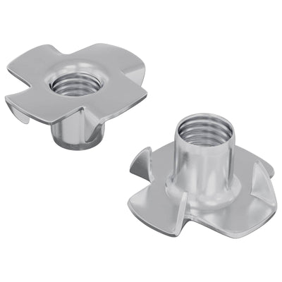 Vidaxl gestanzte T-Mutter 2 Stück Silber M6 mm Stahl