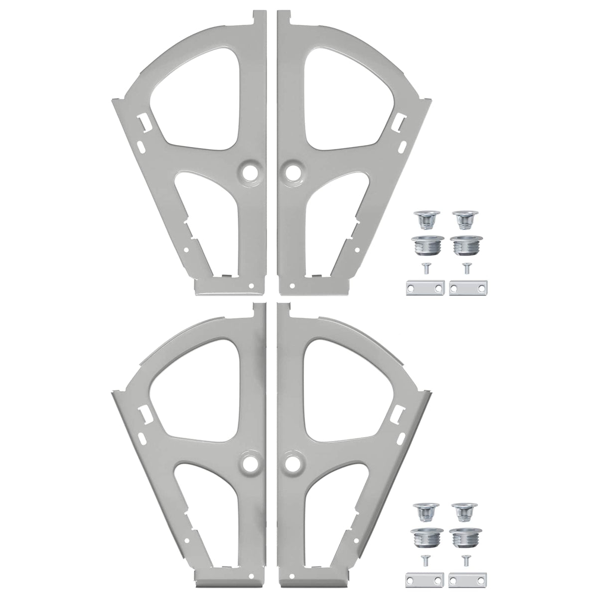 Vidaxxl Flip Schubladenscharnier 2 Stück Silber 235 x 155 x 30 mm Eisen