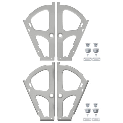 Vidaxxl Flip Schubladenscharnier 2 Stück Silber 235 x 155 x 30 mm Eisen