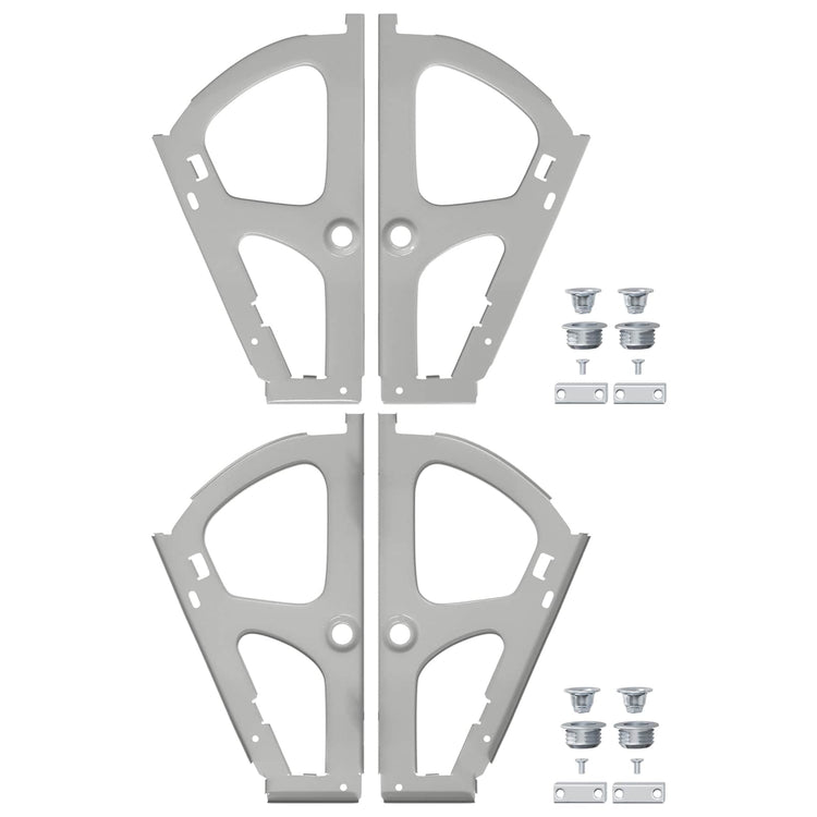 Vidaxxl Flip Schubladenscharnier 2 Stück Silber 235 x 155 x 30 mm Eisen