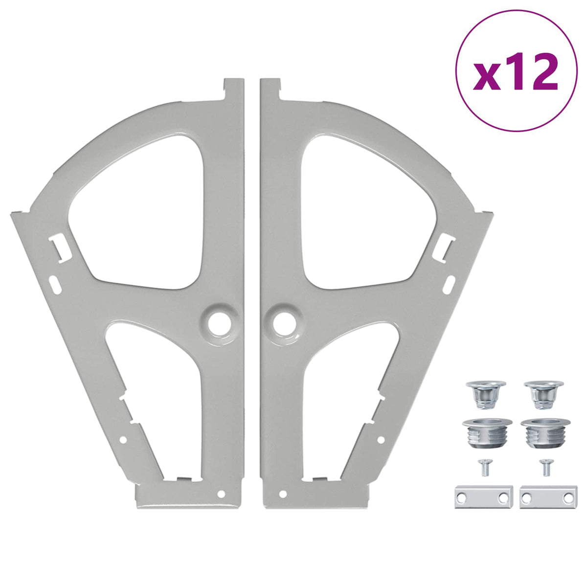 Vidaxxl Flip Schubladenscharnier 12 Stück Silber 235 x 155 x 30 mm Eisen