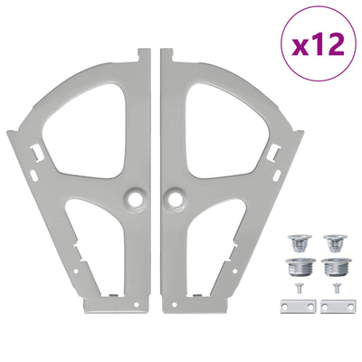 Vidaxxl Flip Schubladenscharnier 12 Stück Silber 235 x 155 x 30 mm Eisen