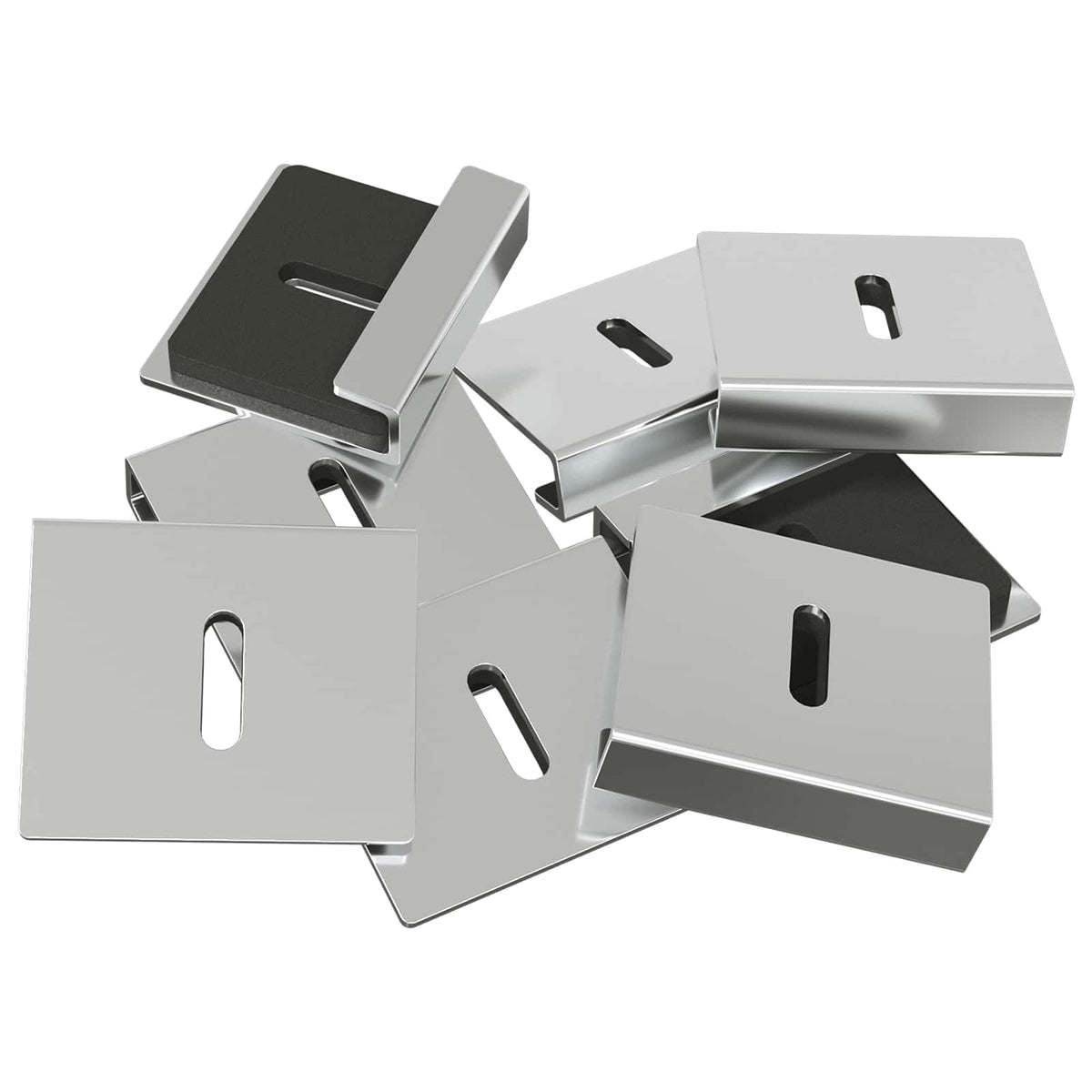 Vidaxx Spiegelhalterung 2 Stück Nickel 35 x 30 x 8,3 mm Stahl