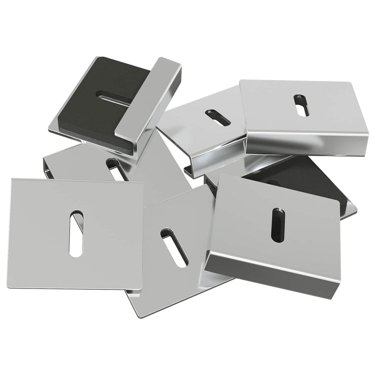 Vidaxx Spiegelhalterung 2 Stück Nickel 35 x 30 x 8,3 mm Stahl