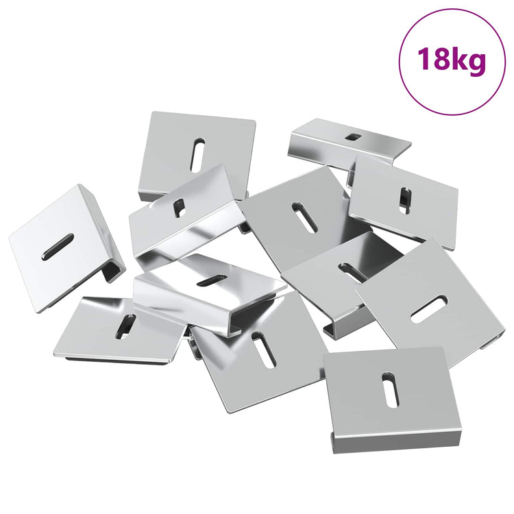 Vidaxxl Spiegelmontagehalterung 340 Stück Nickel 35 x 30 x 8,3 mm
