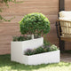 Vidaxl Gartenblumentopf weiß 60 x 60 x 50 cm kaltgewalzter Stahl