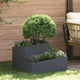 Vidaxl Gartenblumentopf Anthrazit 60 x 60 x 50 cm kaltgewalzter Stahl