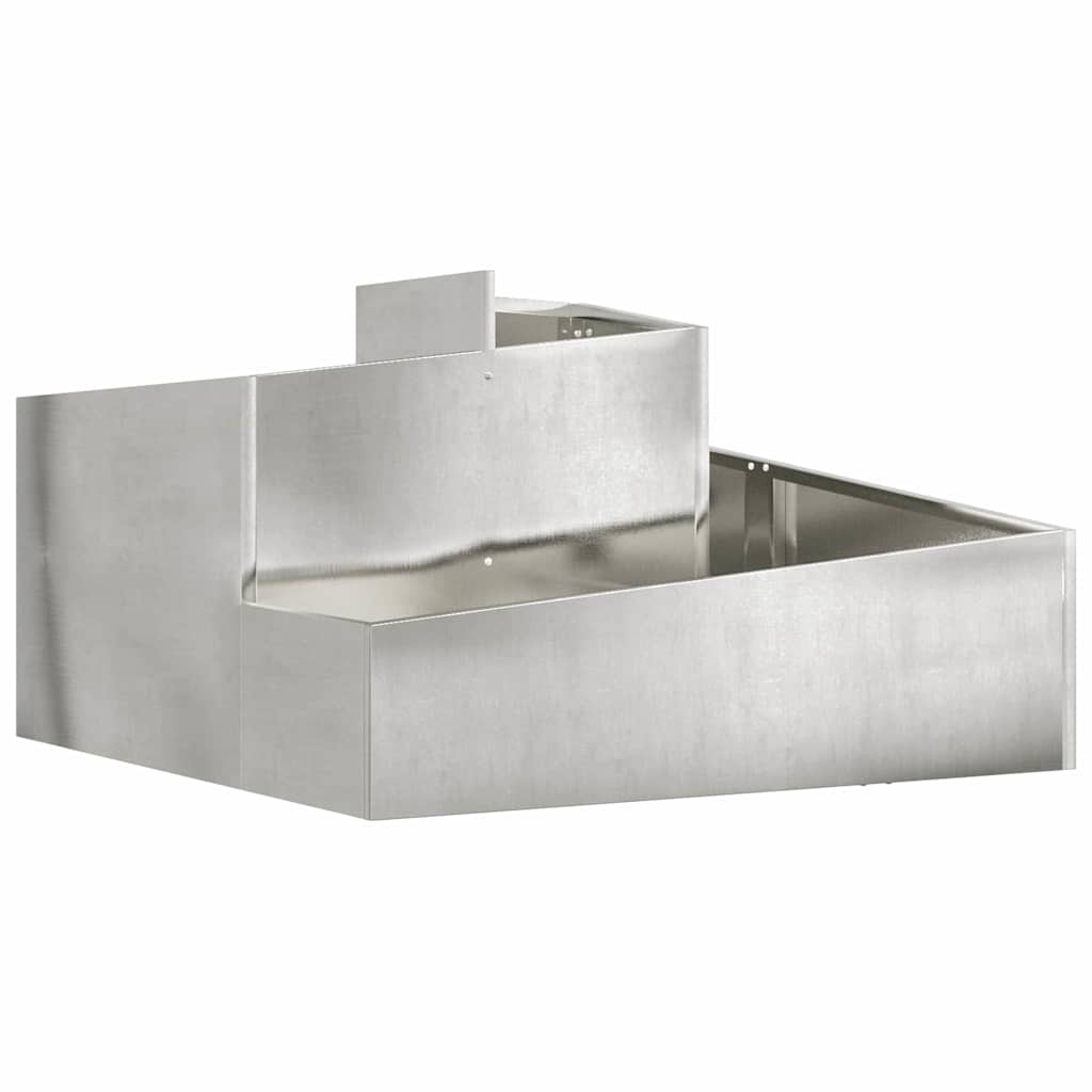 VidaXL Gartenblumentopf Silber 60 x 60 x 50 cm Edelstahl