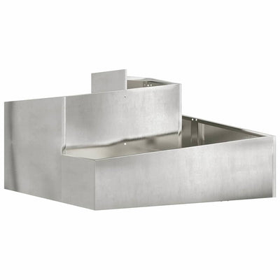 VidaXL Gartenblumentopf Silber 60 x 60 x 50 cm Edelstahl