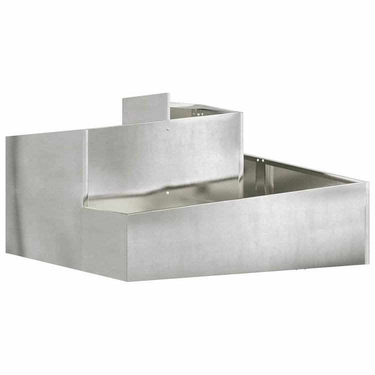 VidaXL Gartenblumentopf Silber 60 x 60 x 50 cm Edelstahl