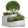 VidaXL Gartenblumentopf Silber 60 x 60 x 50 cm Edelstahl