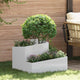 Vidaxl Gartenblumentopf Silber 60 x 60 x 50 cm verzinkter Stahl