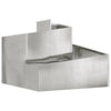 Vidaxl Gartenblumentopf Silber 60 x 60 x 50 cm verzinkter Stahl