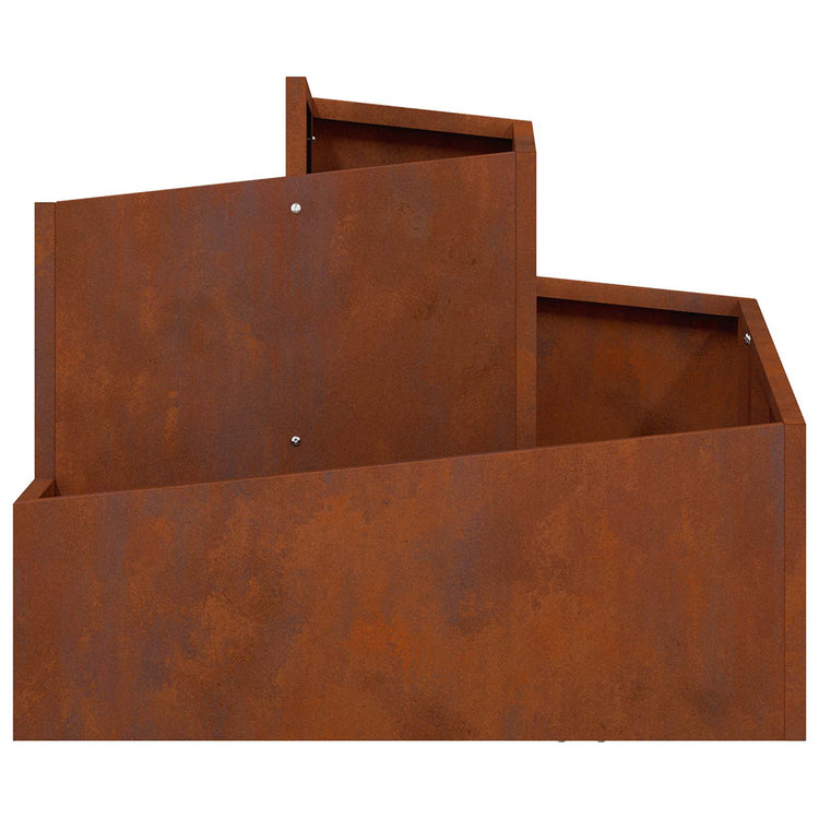 Vidaxl Gartenblumentopf braun 60 x 60 x 50 cm Cortenstahl