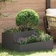 Vidaxl Gartenblumentopf schwarz 80 x 80 x 50 cm kaltgewalzter Stahl