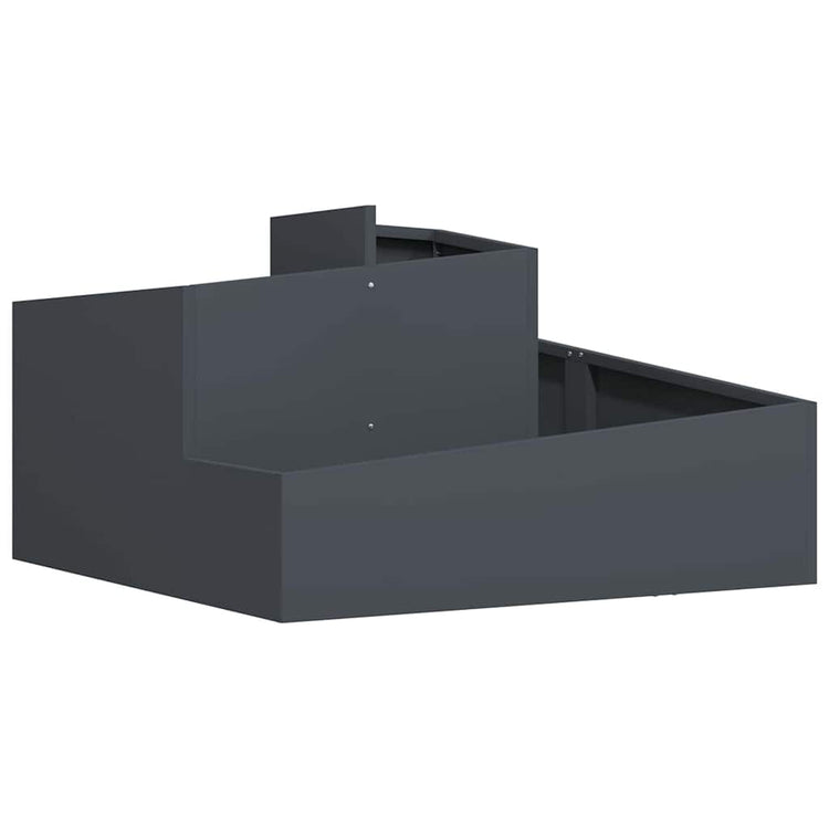 Vidaxl Gartenblumentopf Anthrazit 80 x 80 x 50 cm kaltgewalzter Stahl
