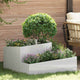 VidaXL Gartenblumentopf Silber 80 x 80 x 50 cm Edelstahl