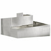 VidaXL Gartenblumentopf Silber 80 x 80 x 50 cm Edelstahl