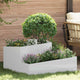 Vidaxl Gartenblumentopf Silber 80 x 80 x 50 cm verzinkter Stahl