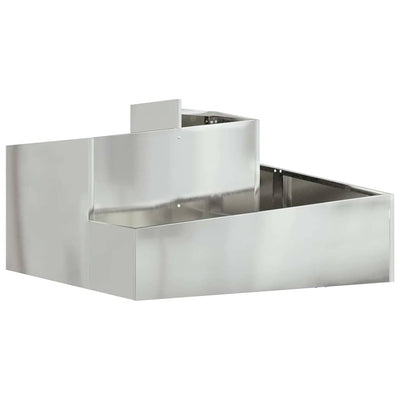 Vidaxl Gartenblumentopf Silber 80 x 80 x 50 cm verzinkter Stahl