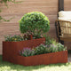 Vidaxl Gartenblumentopf braun 80 x 80 x 50 cm Cortenstahl
