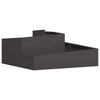 Vidaxl Gartenblumentopf schwarz 100 x 100 x 50 cm kaltgewalzter Stahl