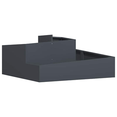 Vidaxl Gartenblumentopf Anthrazit 100 x 100 x 50 cm kaltgewalzter Stahl