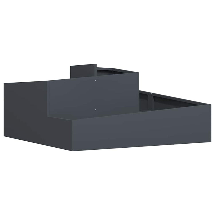 Vidaxl Gartenblumentopf Anthrazit 100 x 100 x 50 cm kaltgewalzter Stahl