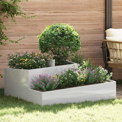 Vidaxx Gartenblumentopf Silber 100 x 100 x 50 cm Edelstahl