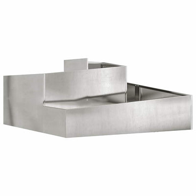 Vidaxx Gartenblumentopf Silber 100 x 100 x 50 cm Edelstahl