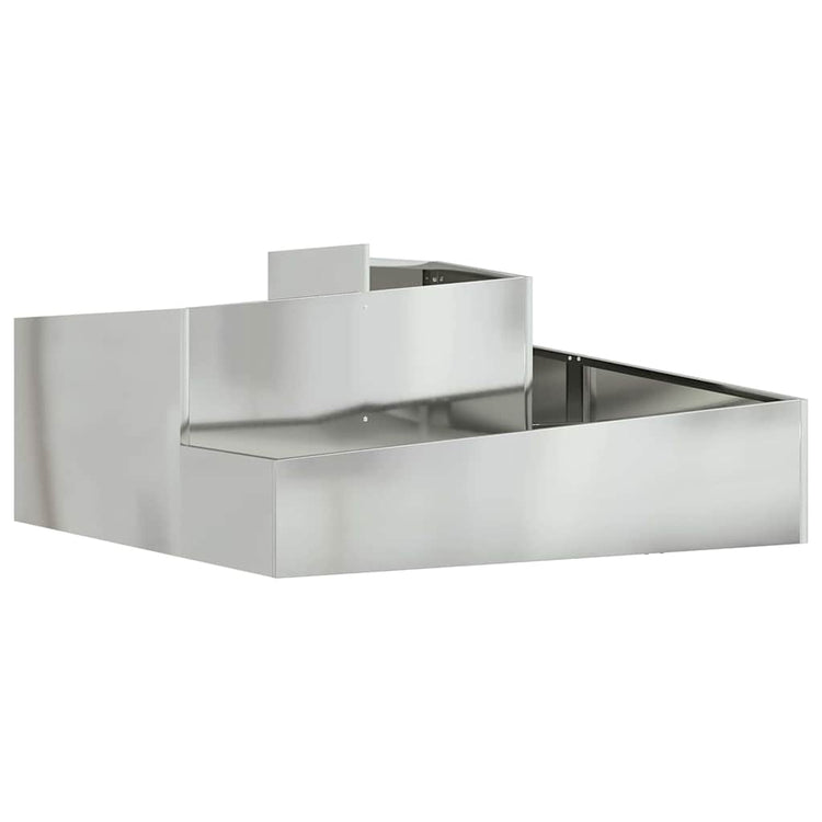 Vidaxl Gartenblumentopf Silber 100 x 100 x 50 cm verzinkter Stahl