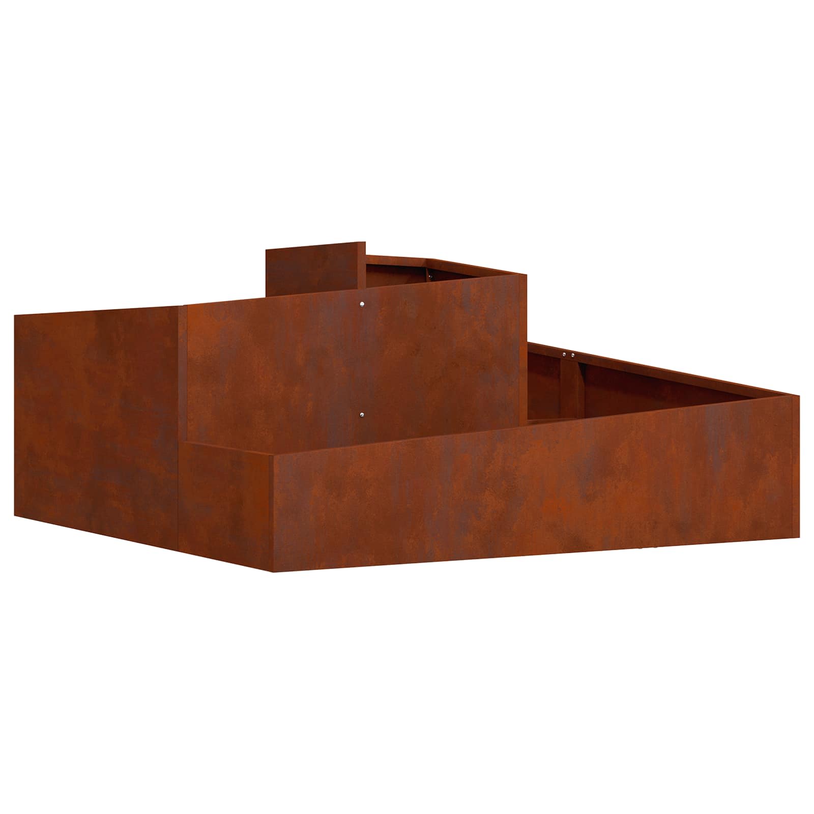 Vidaxl Gartenblumentopf braun 100 x 100 x 50 cm Cortenstahl