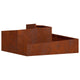 Vidaxl Gartenblumentopf braun 100 x 100 x 50 cm Cortenstahl
