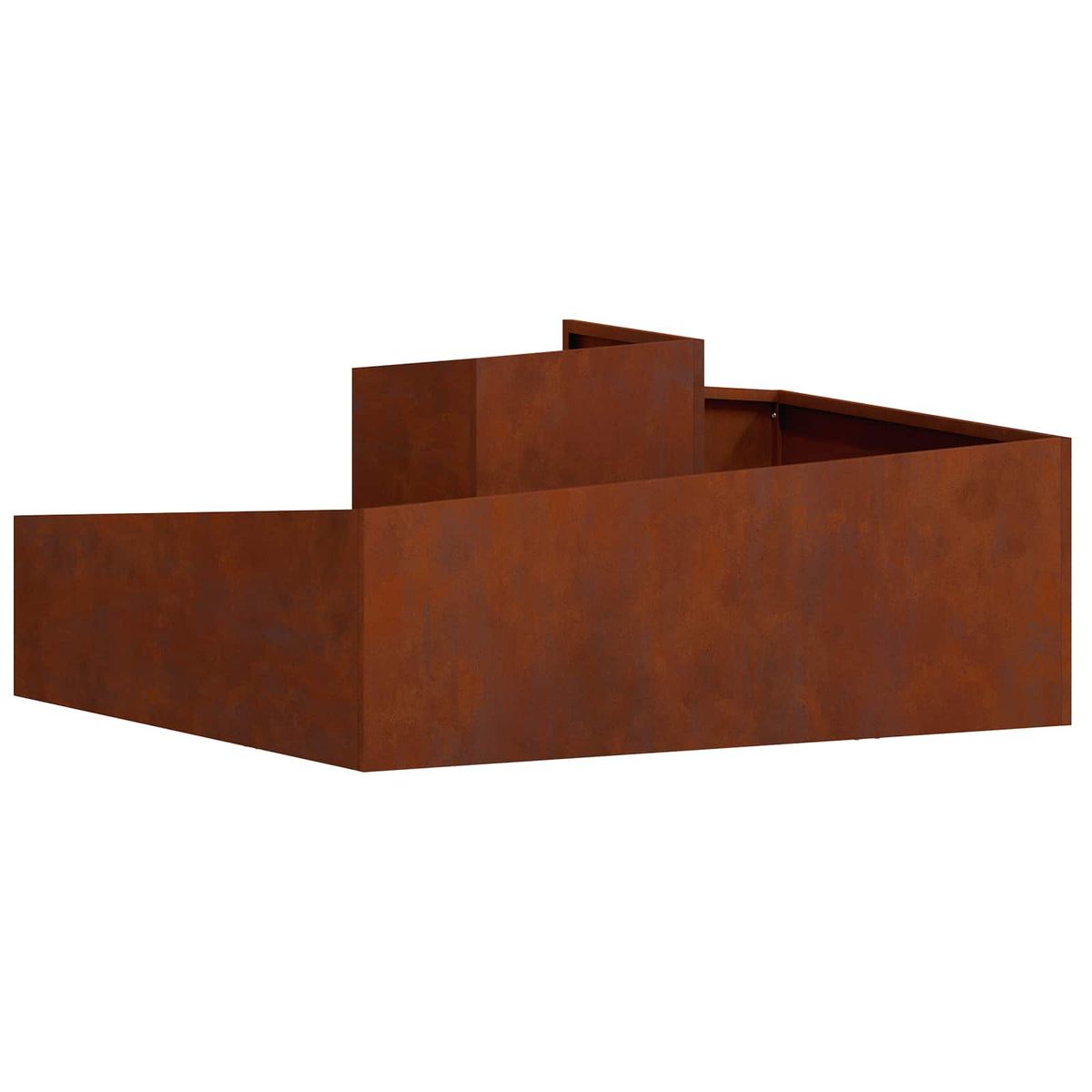 Vidaxl Gartenblumentopf braun 100 x 100 x 50 cm Cortenstahl