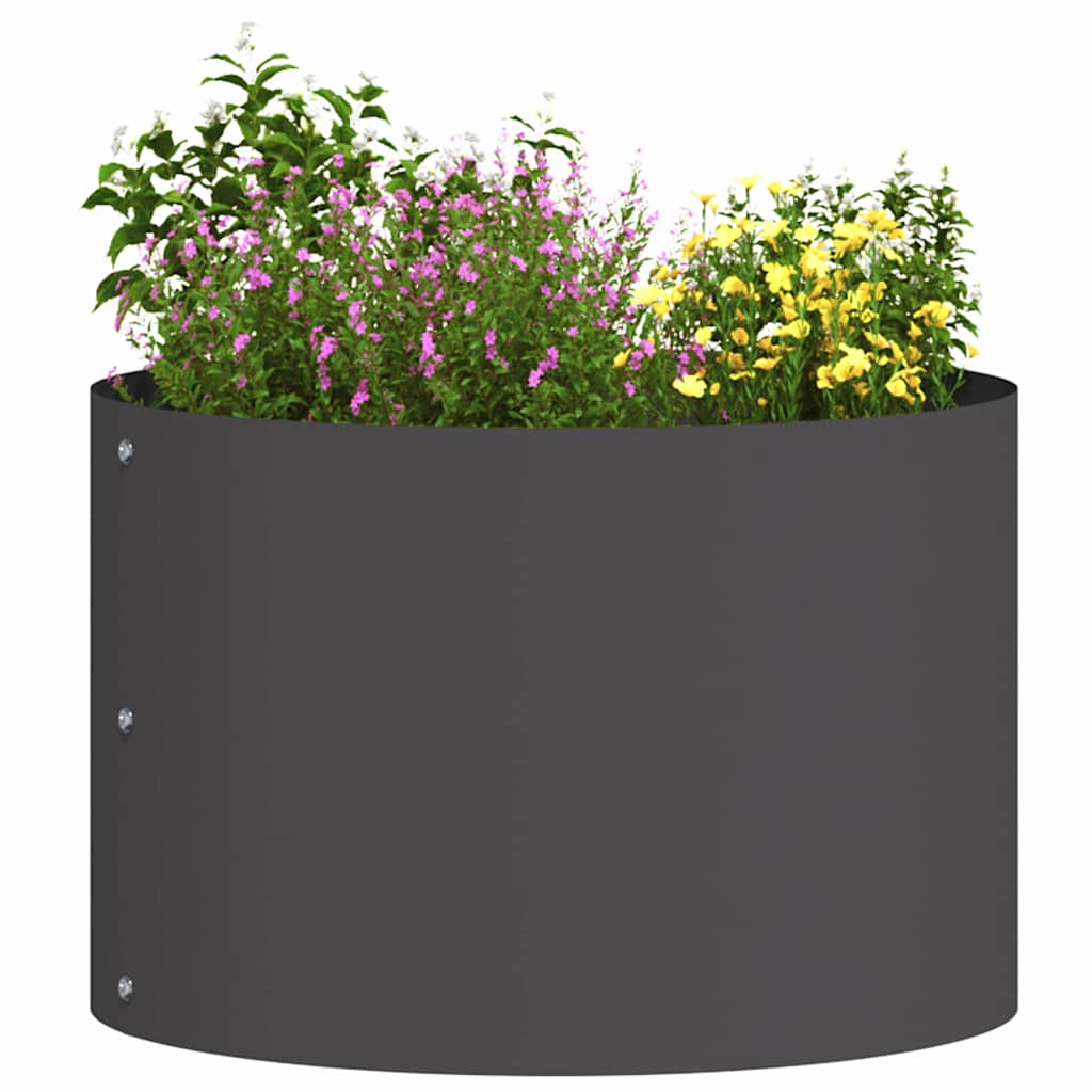 Vidaxx Pflanzring 5 Stück schwarz 30 x 30 x 20 cm kaltgewalzter Stahl