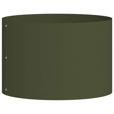 Vidaxxl Pflanzenring olivgrün 30 x 30 x 20 cm kaltgewalzter Stahl