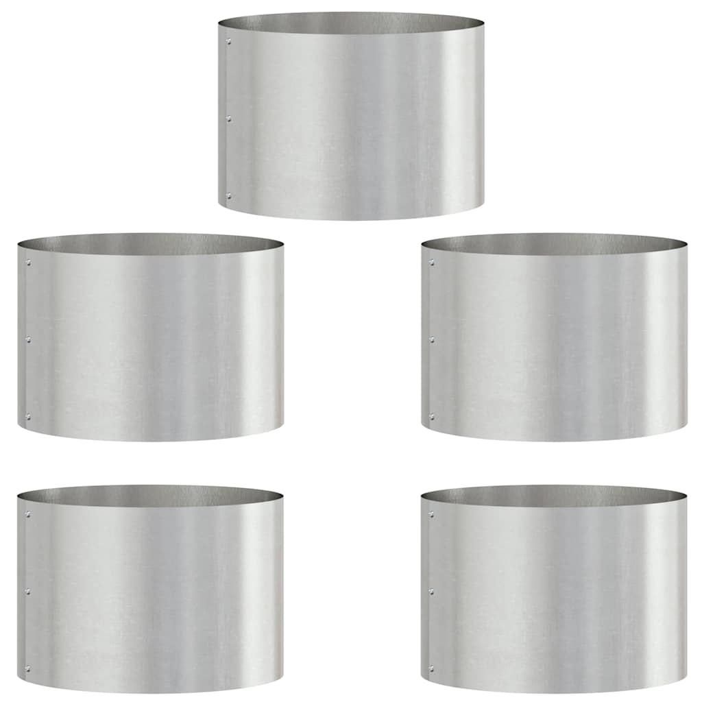 Vidaxx Pflanzring 5 Stk. Silber 30 x 30 x 20 cm Edelstahl