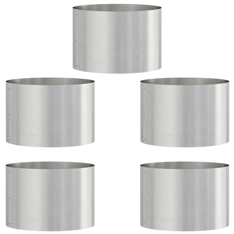 Vidaxx Pflanzring 5 Stk. Silber 30 x 30 x 20 cm Edelstahl