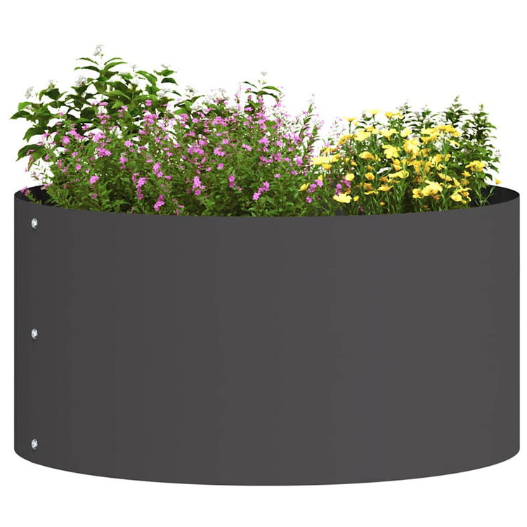 Vidaxx Pflanzring schwarz 40 x 40 x 20 cm kaltgewalzter Stahl