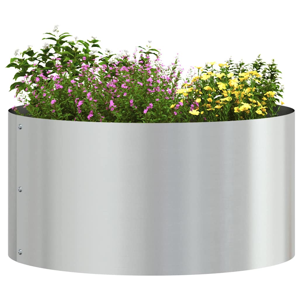 Vidaxx Pflanzring Silber 40 x 40 x 20 cm verzinkter Stahl
