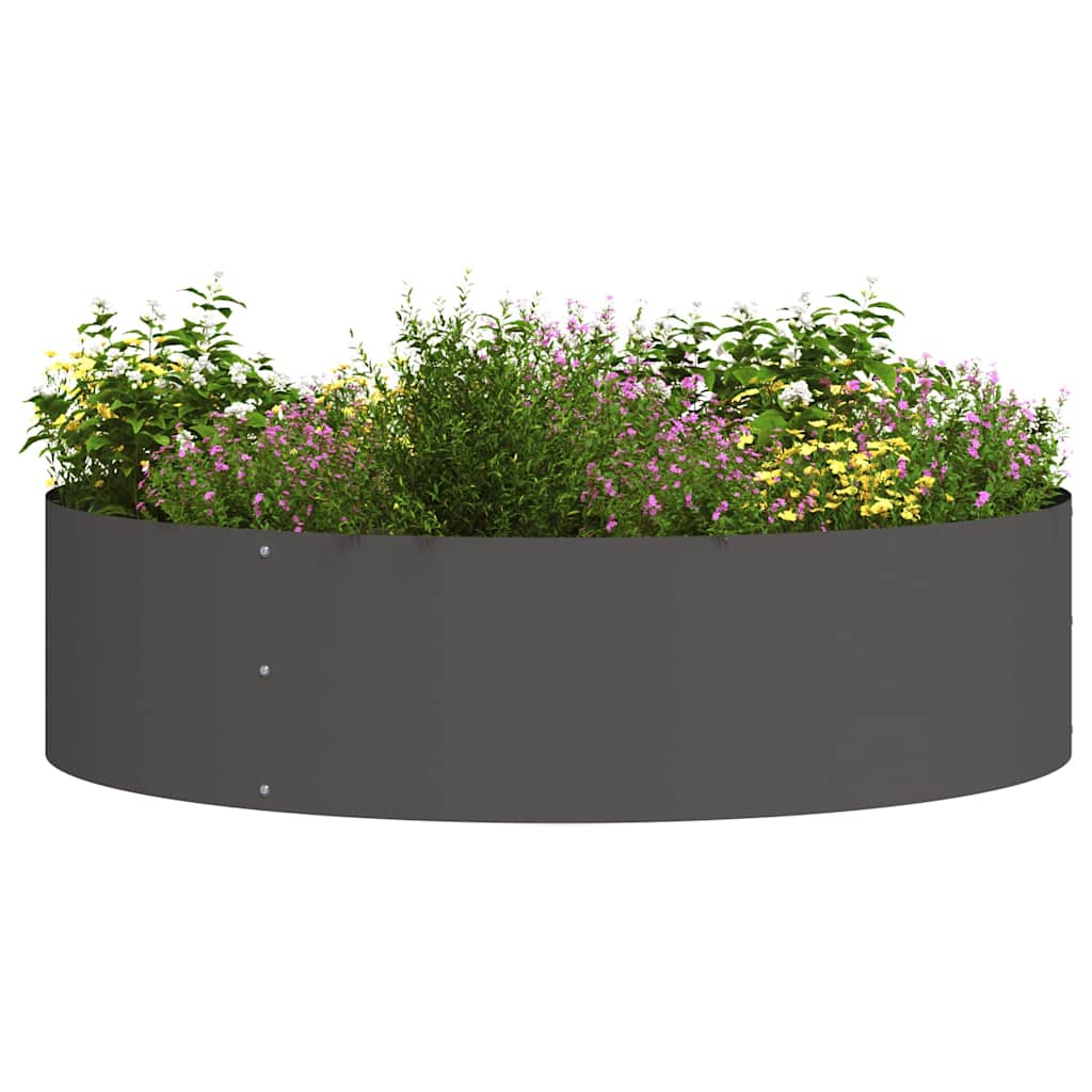 VidaXL Pflanzenring 5 Stk. Schwarz 80 x 80 x 20 cm kaltgewalzter Stahl