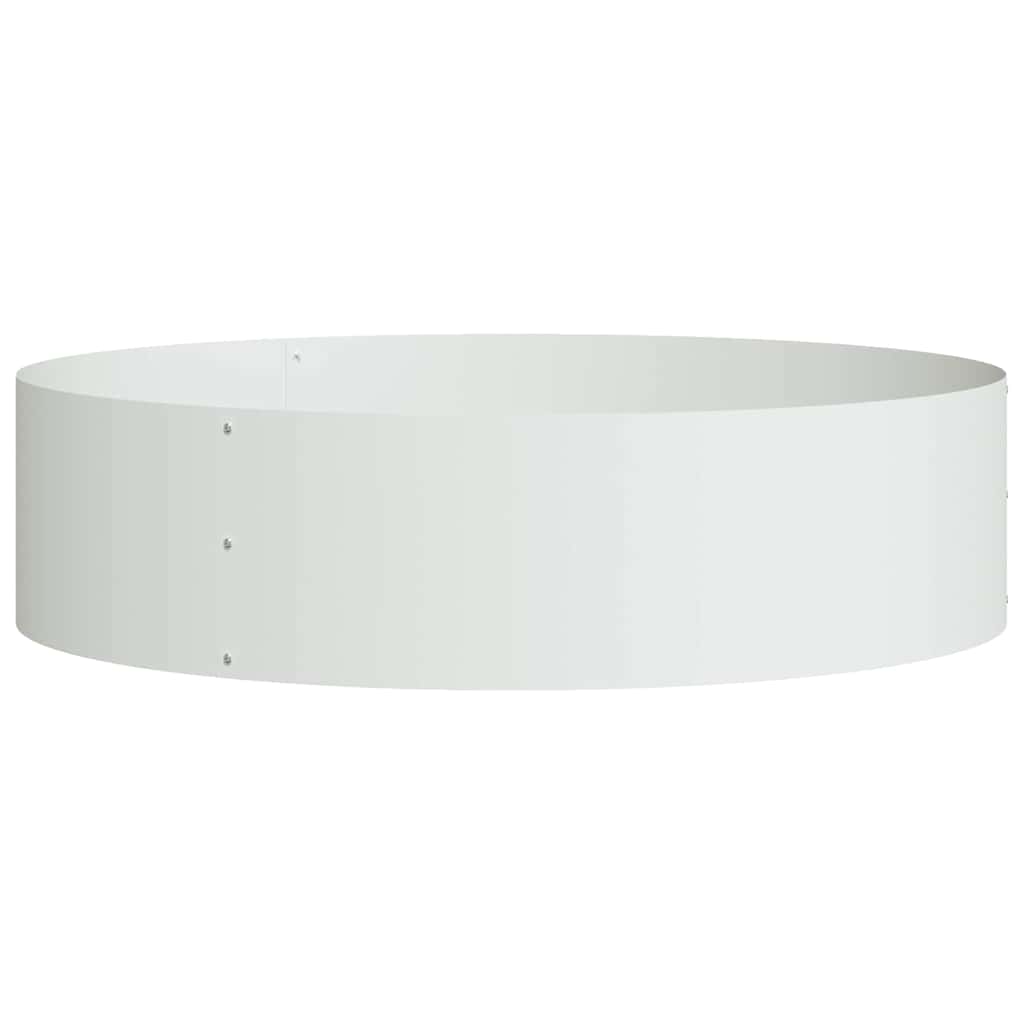 Vidaxx Pflanzring weiß 80 x 80 x 20 cm kaltgewalzter Stahl