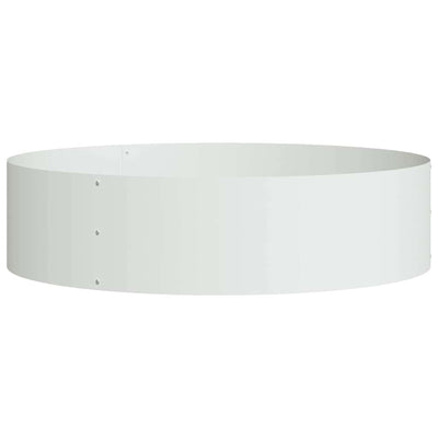 Vidaxx Pflanzring weiß 80 x 80 x 20 cm kaltgewalzter Stahl