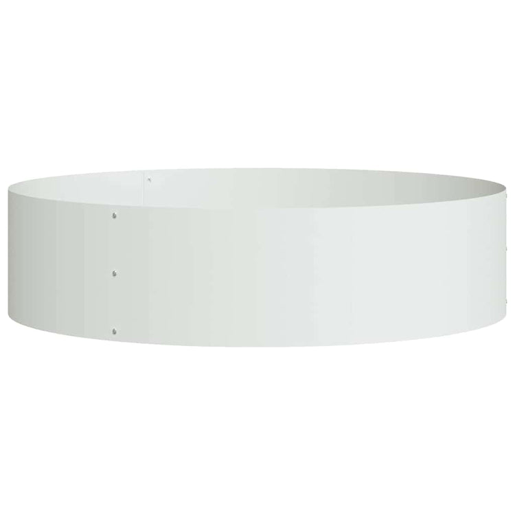 Vidaxx Pflanzring weiß 80 x 80 x 20 cm kaltgewalzter Stahl