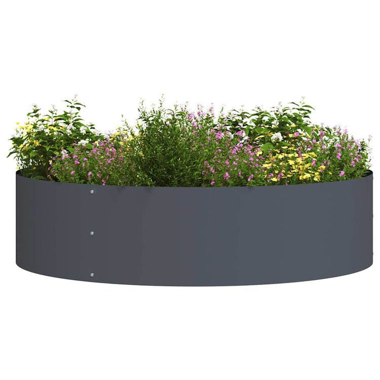 Vidaxl Pflanzenring Anthrazit 80 x 80 x 20 cm kaltgewalzter Stahl