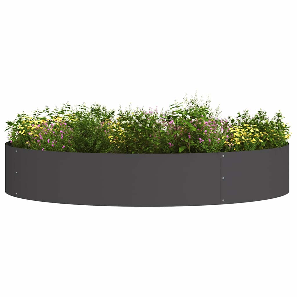 Vidaxx Pflanzring schwarz 120 x 120 x 20 cm kaltgewalzter Stahl