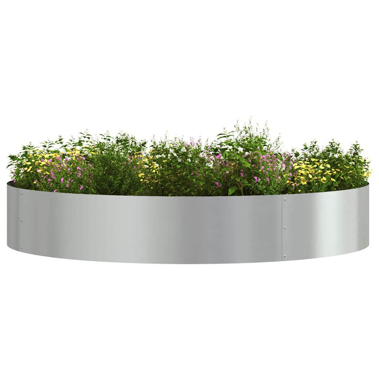 Vidaxxl Pflanzenring 5 Stk. Silber 120 x 120 x 20 cm verzinkter Stahl