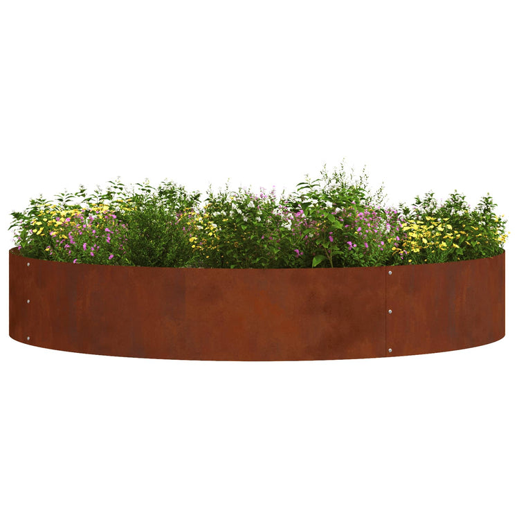 Vidaxl Pflanzenring braun 120 x 120 x 20 cm Cortenstahl