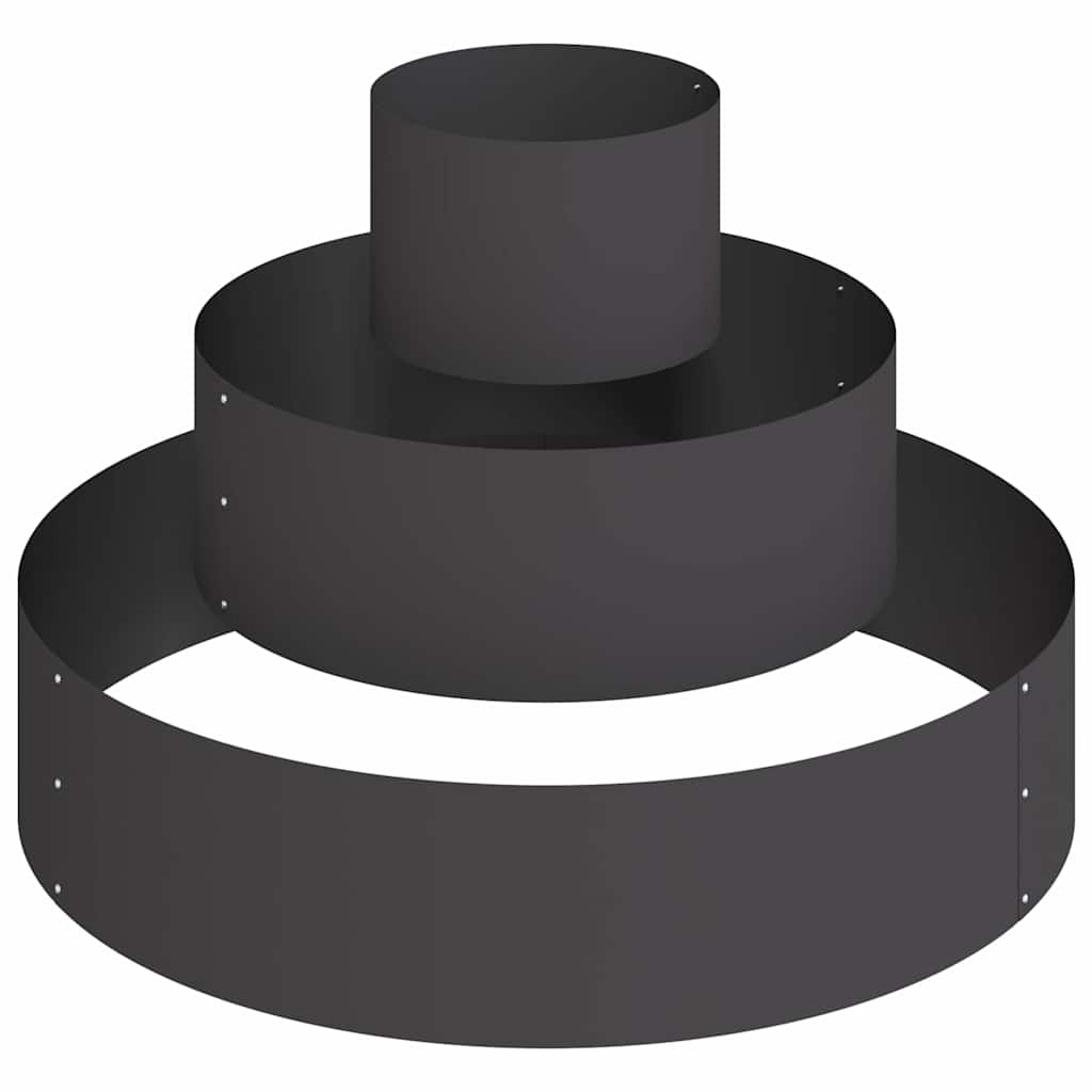 Vidaxl Gartenblumentopf schwarz 90 x 90 x 20 cm kaltgewalzter Stahl