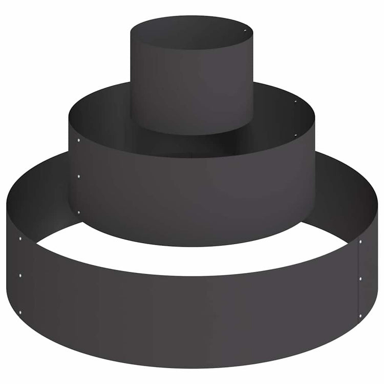 Vidaxl Gartenblumentopf schwarz 90 x 90 x 20 cm kaltgewalzter Stahl